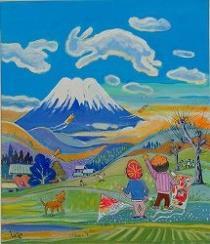 「ワーうさぎ飛んでる!!」石川昭次(神奈川県)