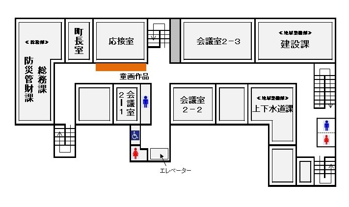 湯沢町役場2階案内図